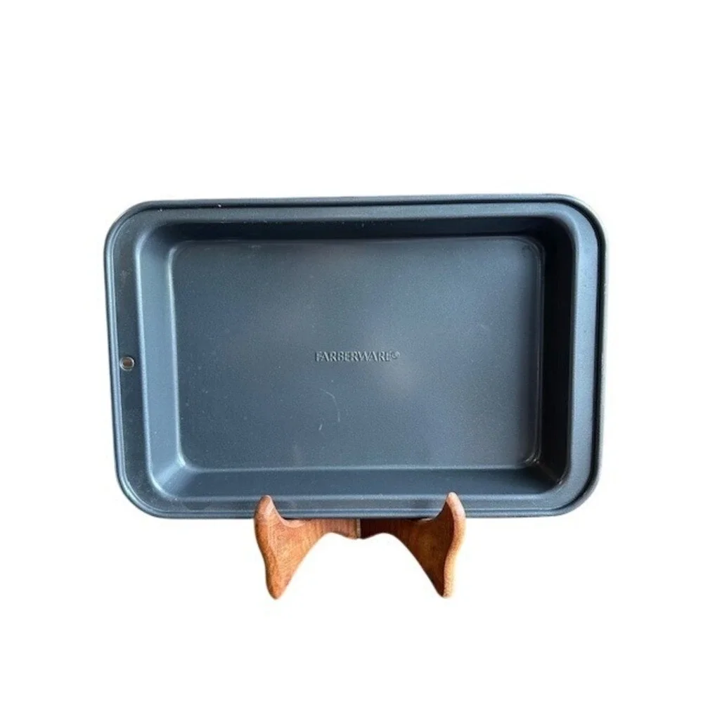 Farberware Nonstick Baking Pan Gray Steel Rectangular‎ Cake Pan 11x7 Inch